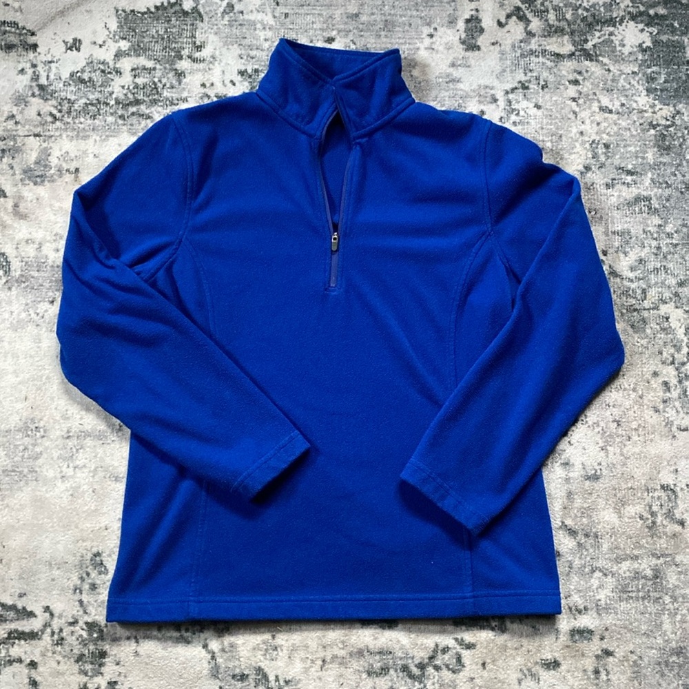 Lands End Blue 1/4 zip fleece Size M